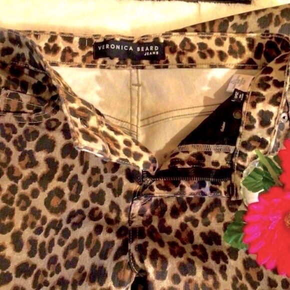 VERONICA BEARD BROOKE MID-RISE LEOPARD PRINT SKINNY JEANS SZ 0 NWT - Picture 3 of 16